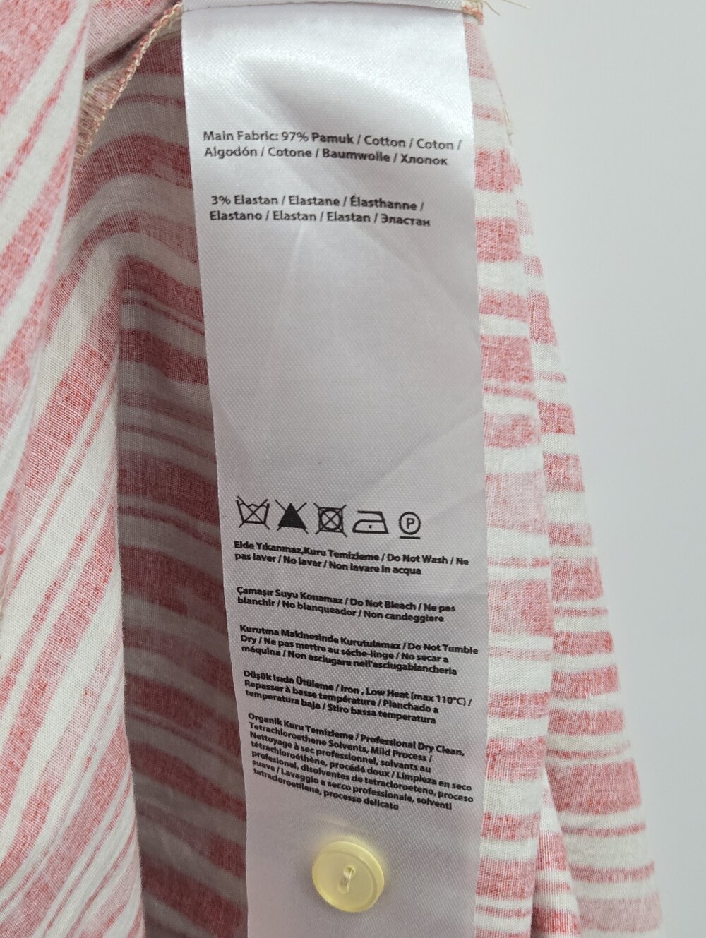 Anthropologie Exquise The Tobie Shirt Dress Striped Red Button Midi - Picture 13 of 16